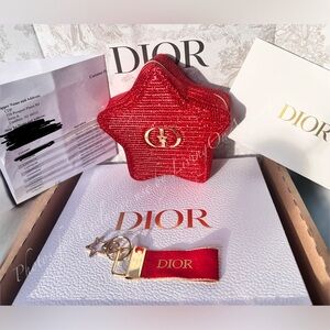 DIOR Beauty 2026 Lunar New Year RED STAR Cosmetic Pouch Bag Box Receipt Card